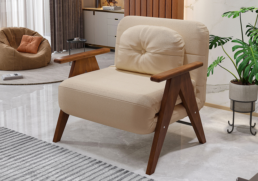 橡木扶手沙发床WD107