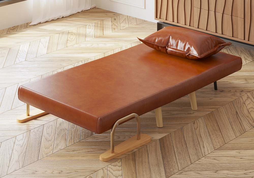 油蜡皮科技皮沙发床WD111