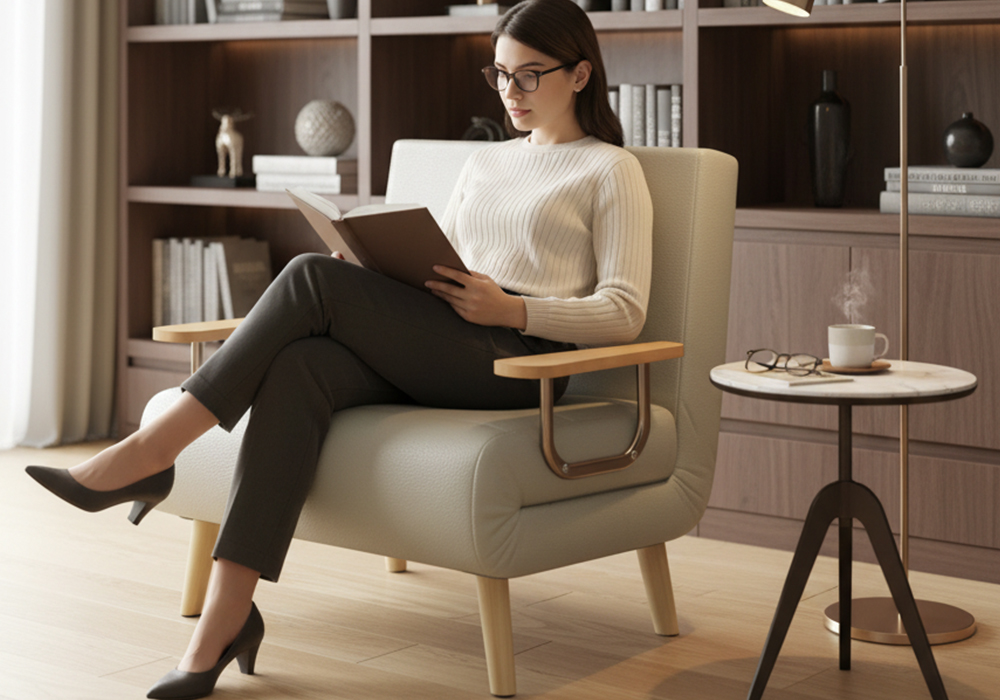 油蜡皮科技皮沙发床WD111