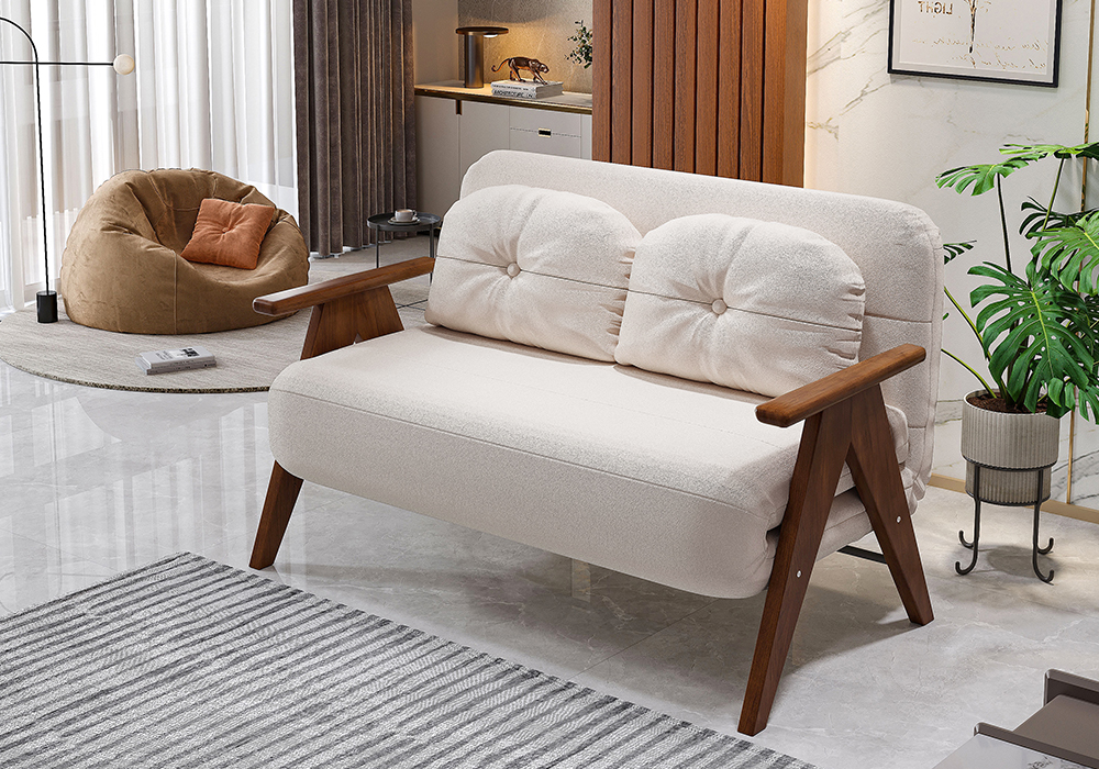 橡木扶手沙发床WD107