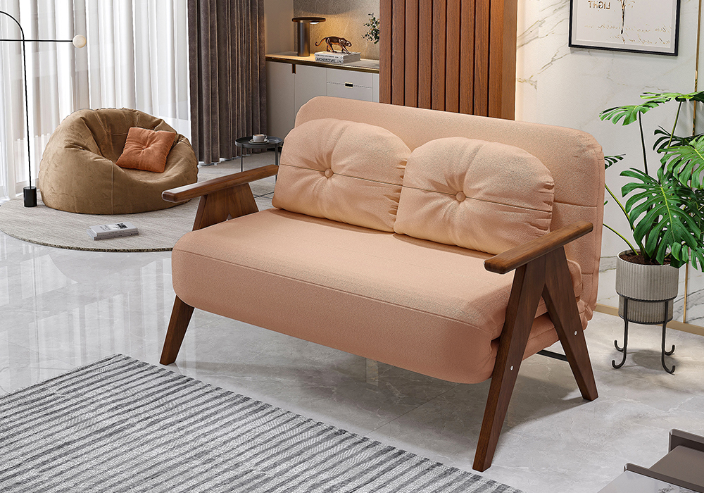 橡木扶手沙发床WD107