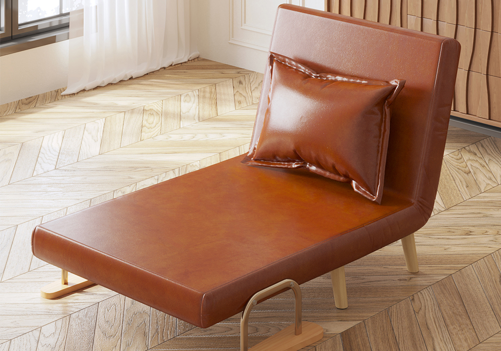 油蜡皮科技皮沙发床WD111