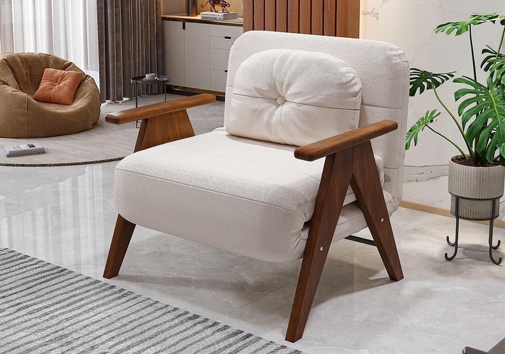 橡木扶手沙发床WD107